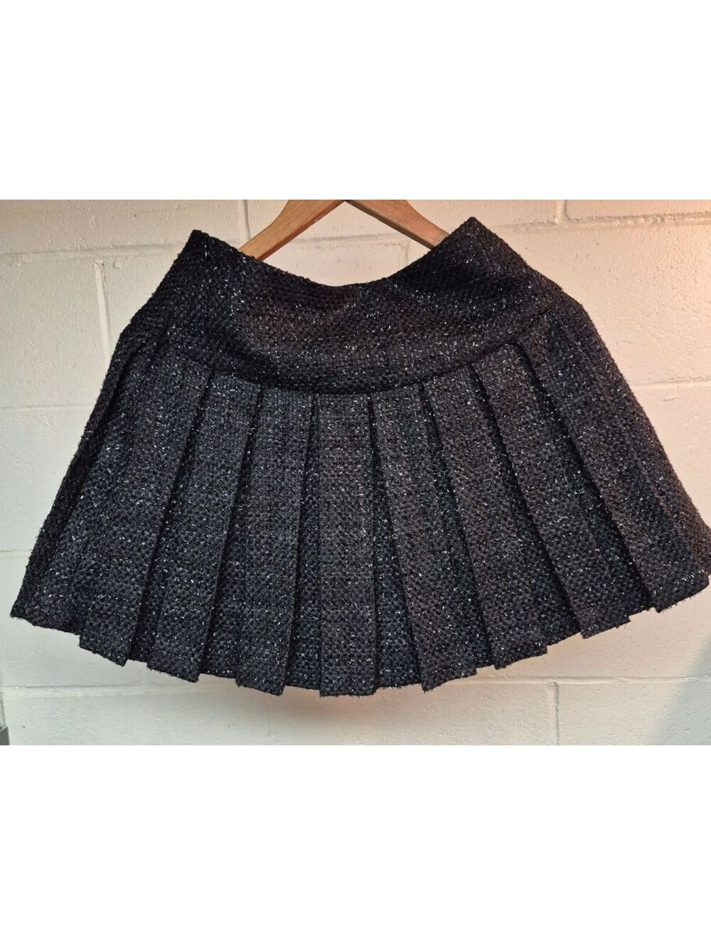Cupid's Kiss Black Pleated Mini Skirt with Attached Shorts